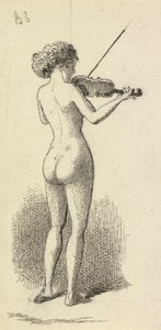 Femme nue jouant du violon