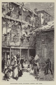 Cour des chiffonniers, rue Mulberry, New York - George Augustus Sala