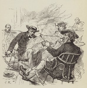 Lire les journaux, chaises à bascule - George Augustus Sala