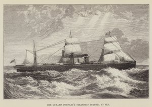 Le paquebot Scythia de la compagnie Cunard en mer - George Augustus Sala