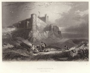 Bamborough, depuis le nord-ouest - George Balmer