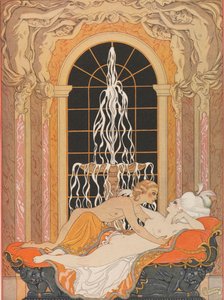 Illustration pour le roman épistolaire Les Liaisons dangereuses, 1934 - George Barbier