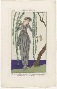 Journal des Dames et des Modes, Costumes Parisiens, 1913, No. 91 : Robe de taffetas