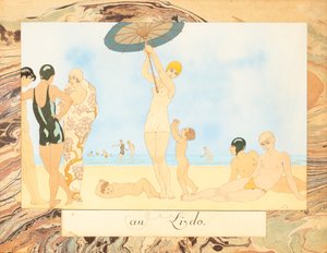 Sur le Lido, de Le Bonheur du Jour ou, Les Grâces à la Mode, 1924 - George Barbier
