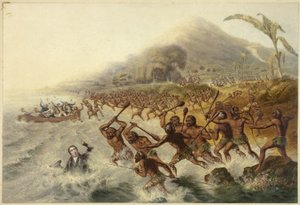 Le Massacre du missionnaire regretté le Rév. J. Williams et M. Harris - George Baxter