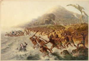 Le Massacre du missionnaire regretté le Rév. J. Williams et M. Harris - George Baxter