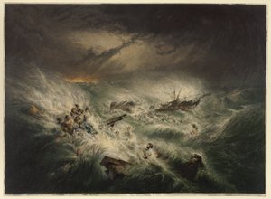 Le naufrage du Reliance (12 novembre) - George Baxter
