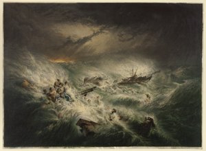 Le naufrage du Reliance (12 novembre 1842) - George Baxter
