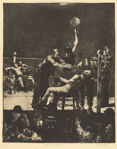 Entre les rounds, grand, première pierre - George Bellows