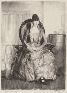 Dame avec un éventail - George Bellows