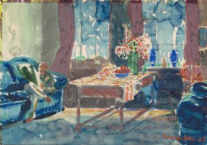 Autoportrait : Intérieur de mon appartement à New York - George Benjamin Luks