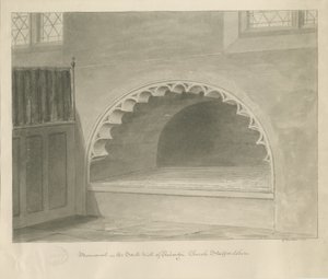 Église de Penkridge - Monument dans le mur sud - George Buckler