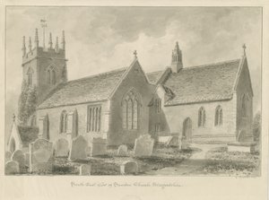 Église de Sandon : dessin sépia, 1841