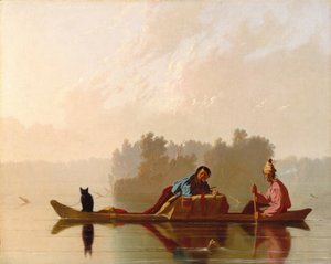 Commerçants de fourrures descendant le Missouri