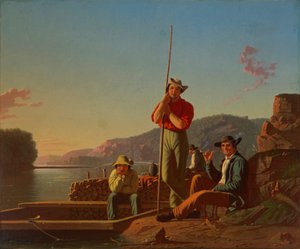 Le bateau en bois - George Caleb Bingham