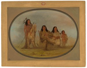 Un chef Blackfoot, sa femme et un homme-médecine