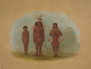 Une famille Chetibo, 1854-1869 - George Catlin