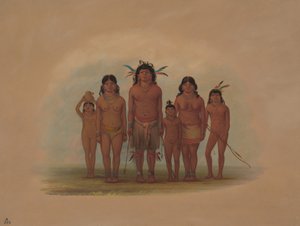 Une famille indienne Connibo, 1854-1869 - George Catlin