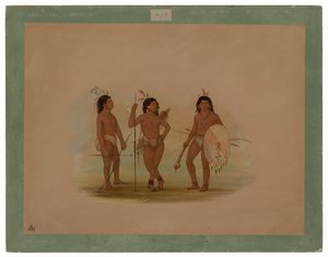 Un chef Puelchee et deux jeunes guerriers - George Catlin
