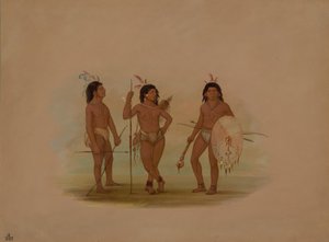 Un chef Puelchee et deux jeunes guerriers, 1854-1869 - George Catlin