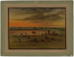 Un groupe de guerre Sioux - George Catlin