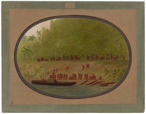 Un petit village Orejona - George Catlin