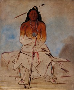 Ah-sháw-wah-róoks-te, Medicine Horse, un grand brave Pawnee - George Catlin