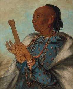 Ah-tón-we-tuck, Dindon, répétant sa prière, 1830 - George Catlin