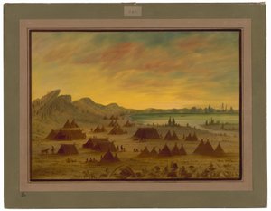 Un village Apache - George Catlin