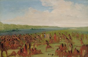 Jeu de balle des femmes, Prairie du Chien - George Catlin