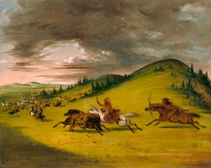 Bataille entre les Sioux et les Sac et Renards - George Catlin