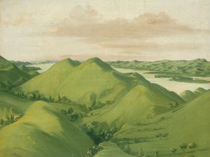 Beaux bluffs herbeux, 110 miles au-dessus de St. Louis, 1832 - George Catlin