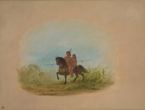 Mariés à cheval - Connibo - George Catlin