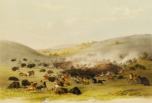 Chasse au bison, encerclement, c.1832