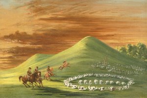 Butte de Mort, Sioux Burial Ground, Upper Missouri - George Catlin