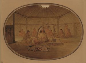 Catlin festoyé par le chef Mandan, 1861-1869 - George Catlin