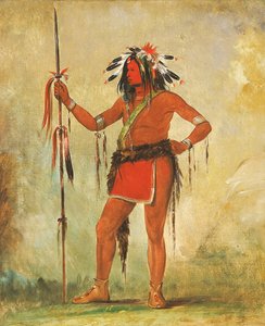 Cáh-be-múb-bee, celui qui est assis partout, un brave - George Catlin