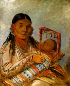 Chée-ah-ká-tchée, Wife of Nót-to-way - George Catlin