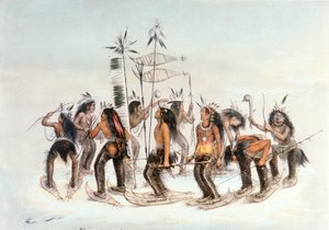 Danse en raquettes des Chippewa, vers 1835
