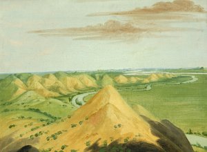 Clay Bluffs, vingt miles au-dessus des Mandans - George Catlin