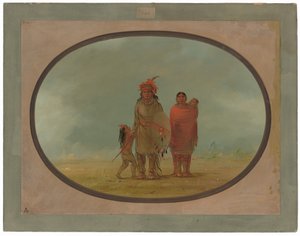 Chef Cuivre, Sa Femme et Ses Enfants - George Catlin