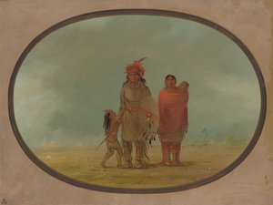 Chef de cuivre, sa femme et ses enfants, 1855-1869 - George Catlin