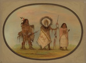 Chef Crow, sa Femme et un Guerrier, 1861-1869