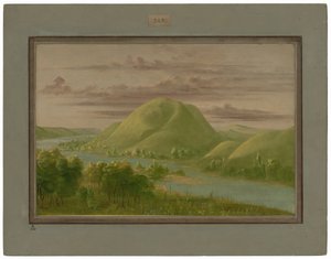 Falaises herbeuses curieuses, rivière Saint-Pierre - George Catlin