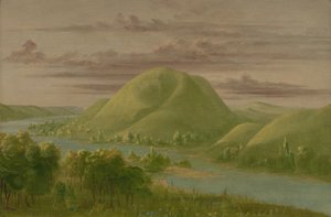 Curieuses falaises herbeuses, rivière Saint-Pierre, 1861-1869 - George Catlin