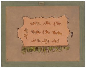 Fac-similé de la robe du chef Four Men - Mandan - George Catlin