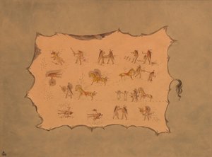 Fac-similé de la robe de Mah-to-toh-pa - Mandan, 1861-1869 - George Catlin