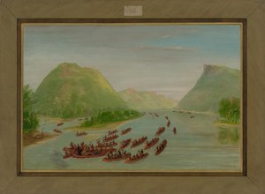 Le Père Hennepin et deux compagnons faits prisonniers par les Sioux, avril 1680, 1847-48 - George Catlin