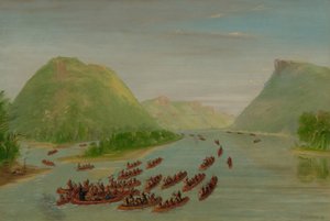 Le père Hennepin et deux compagnons faits prisonniers par les Sioux - George Catlin