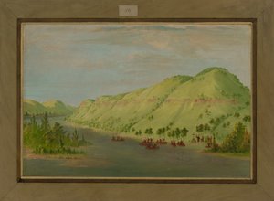 Le père Hennepin quittant le Mississippi pour rejoindre La Salle, 8 mai 1680, 1847-48 - George Catlin